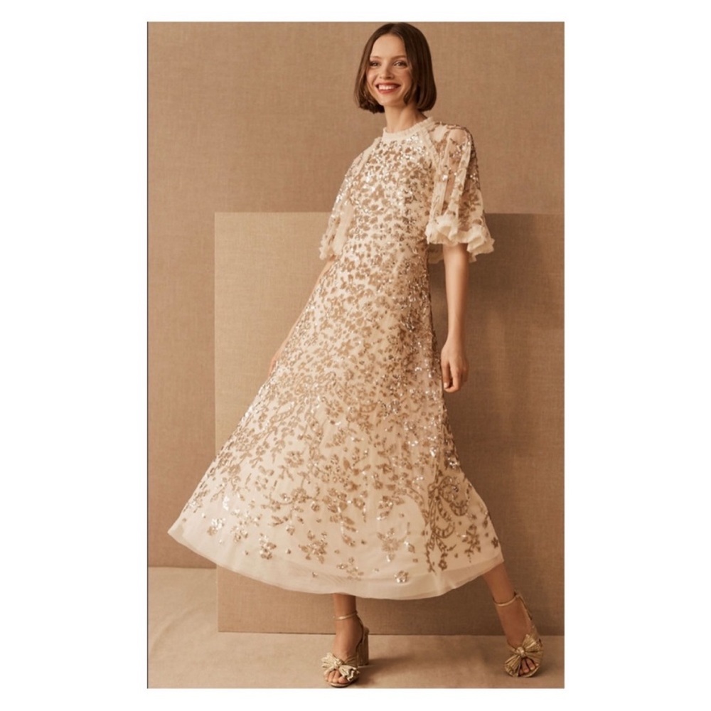 Needle and thread sequin ribbon dress